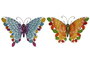 DKD Home Decor Set 4 Unidades Decoracion Pared Metal Multicolor 51 x 33 x 6.5 cm