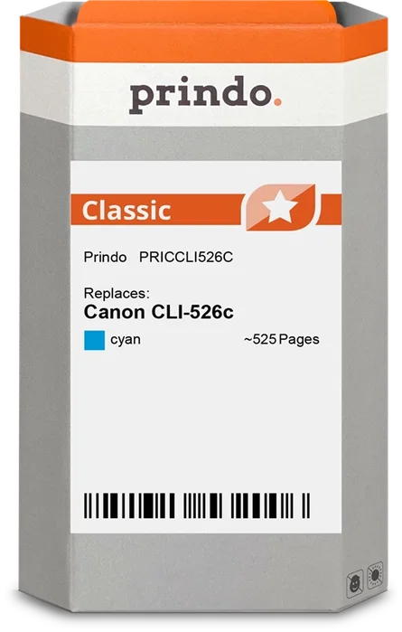Prindo PRICCLI526C Classic Cartucho de tinta cian Prindo PRICCLI526C Classic Cartucho de tinta cian