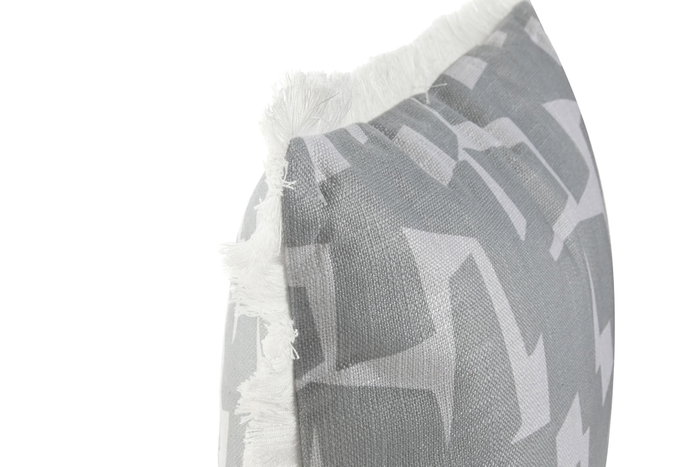 DKD Home Decor Cojín Impreso Gris y Blanco 45x8x45 cm