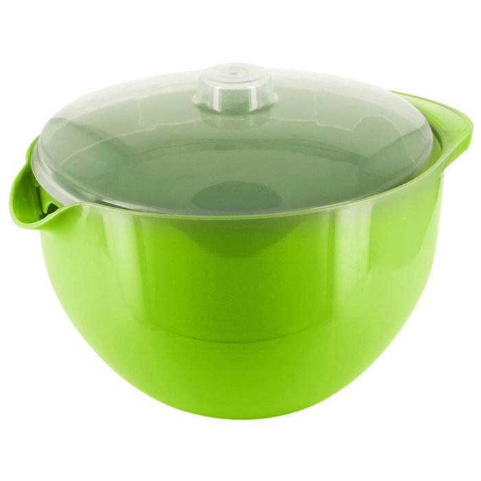 Cuisy Bol Microondas 1,2 L con Tapa Antisalpicaduras para Cocina Rápida