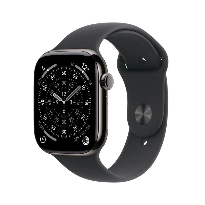 Apple Watch Series 11 GPS + Cellular 42mm Titanio Pizarra con Correa Deportiva Negra M/L