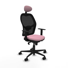 PIQUERAS Y CRESPO Silla de oficina Jorquera Rosa y Negro