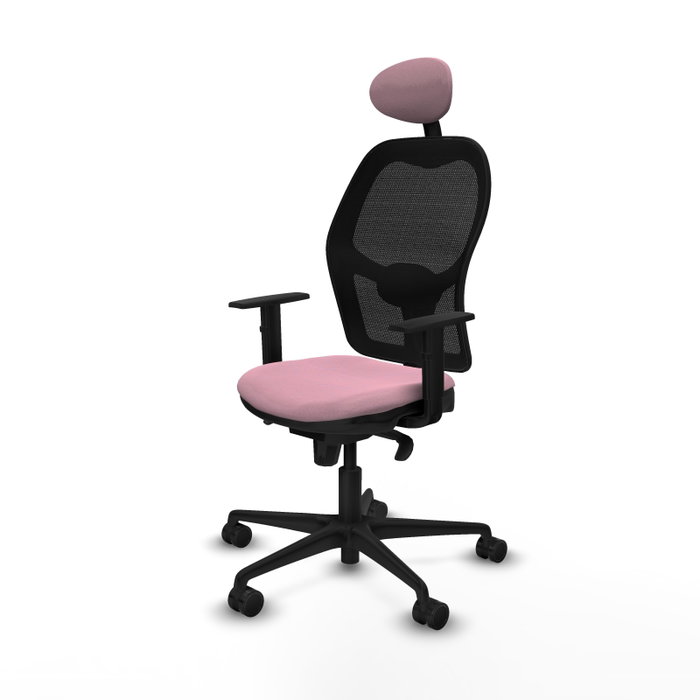 PIQUERAS Y CRESPO Silla de oficina Jorquera Rosa y Negro