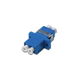 Digitus DN-96007-1 Adaptador de Fibra Óptica LC/LC Dúplex Monomodo, Color Azul, Incluye Tornillos para Caja de Empalmes