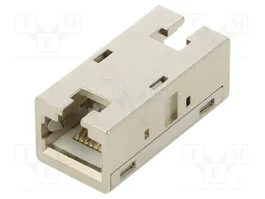LogiLink Acoplador en línea RJ45 Cat.6A blindado con carcasa metálica