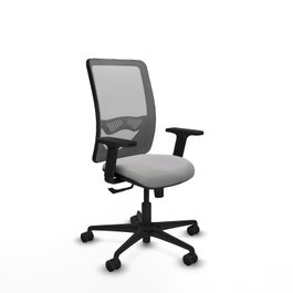 PIQUERAS Y CRESPO Silla de oficina Zulema Gris con mecanismo Sincro y brazos 2D