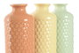 DKD Home Decor Jarrón Beige Verde 9 x 30 x 9 cm (3 Unidades)