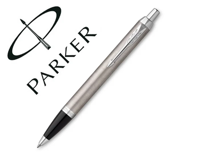 Parker IM Essential Bolígrafo de Acero Inoxidable Punta Media Azul