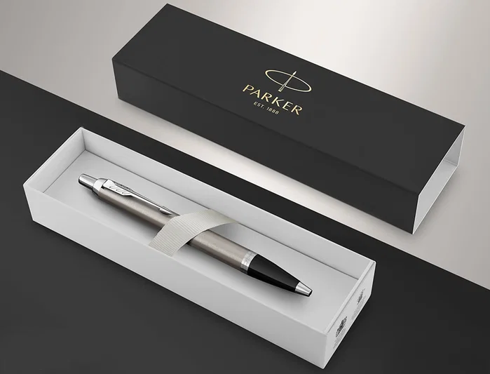 Parker IM Essential Bolígrafo de Acero Inoxidable Punta Media Azul