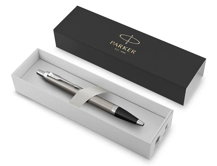 Parker IM Essential Bolígrafo de Acero Inoxidable Punta Media Azul