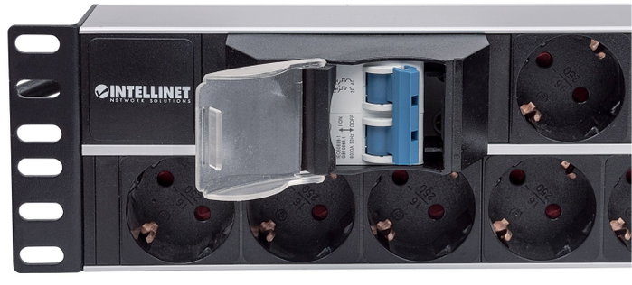 Intellinet 714051 PDU de 19 pulgadas con 15 tomas y cable de 3m