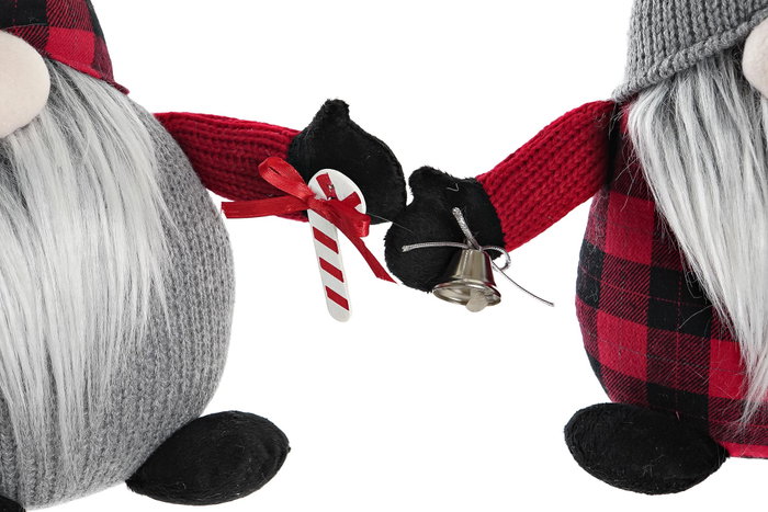 DKD Home Decor Figura Poliéster Tartan Surtido de 2 unidades