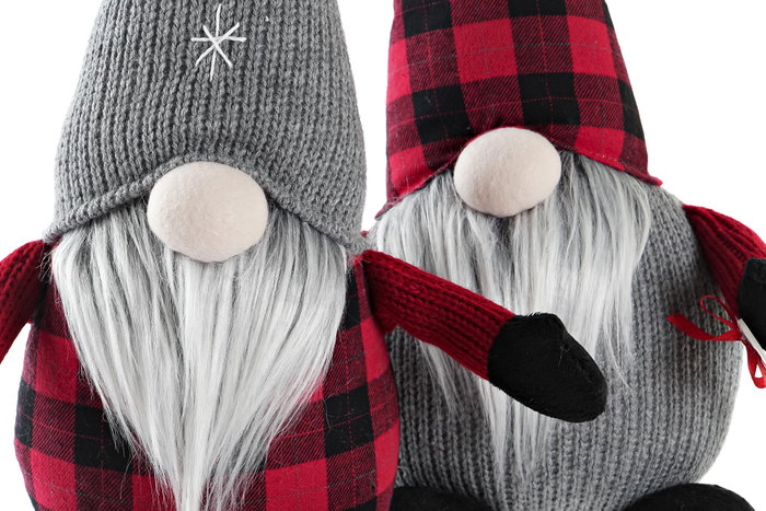 DKD Home Decor Figura Poliéster Tartan Surtido de 2 unidades