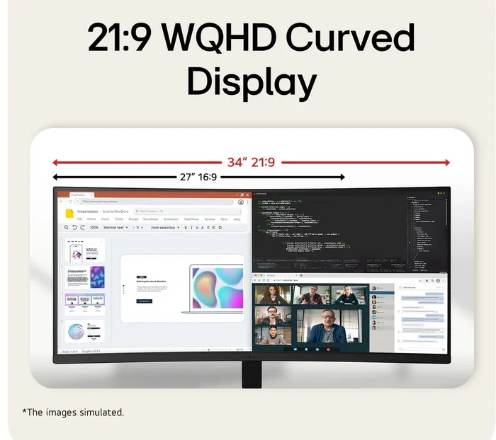 LG Monitor Curvo UltraWide 34 Pulgadas WQHD 3440 x 1440 120Hz 34U601B-B LG Monitor Curvo UltraWide 34 Pulgadas WQHD 3440 x 1440 120Hz 34U601B-B