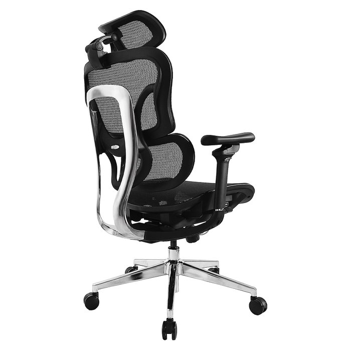 EQUIP Silla de oficina 651051 con reposacabezas y reposabrazos 3D Negro