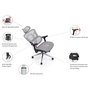EQUIP Silla de oficina 651051 con reposacabezas y reposabrazos 3D Negro