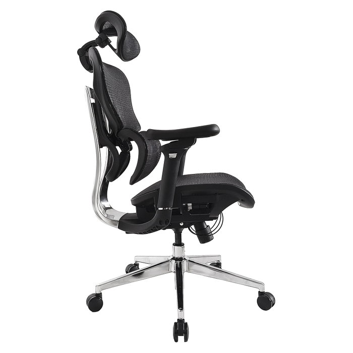 EQUIP Silla de oficina 651051 con reposacabezas y reposabrazos 3D Negro