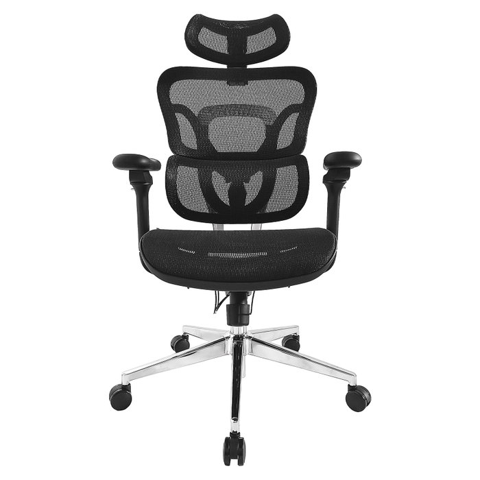 EQUIP Silla de oficina 651051 con reposacabezas y reposabrazos 3D Negro