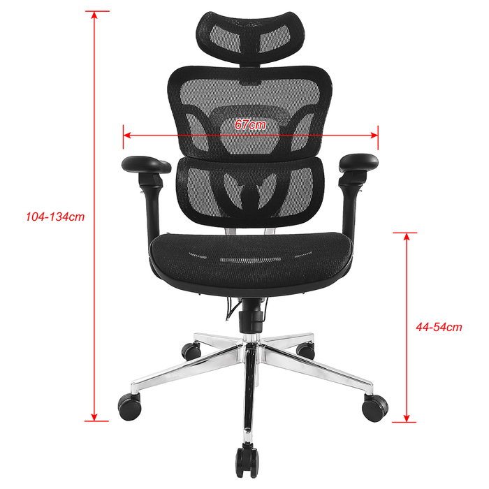 EQUIP Silla de oficina 651051 con reposacabezas y reposabrazos 3D Negro