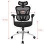 EQUIP Silla de oficina 651051 con reposacabezas y reposabrazos 3D Negro