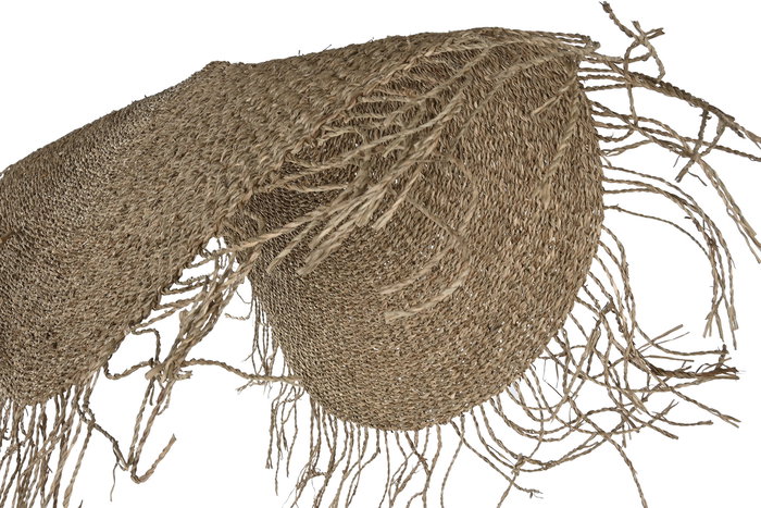 DKD Home Decor Pantalla Tropical Natural Seagrass Metal 25 x 45 x 90 cm (2 Unidades)