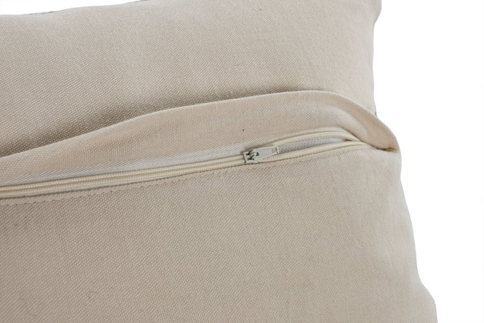 DKD Home Decor Cojín de Algodón y Yute Hecho a Mano, Pack de 2, Beige y Crema