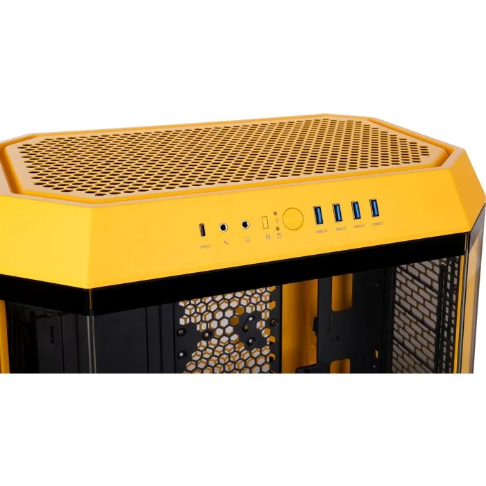 Thermaltake The Tower 600 Gabinete para PC ATX sin Fuente - Semitorre - Color Bumblebee - CA-1Z1-00M4WN-00