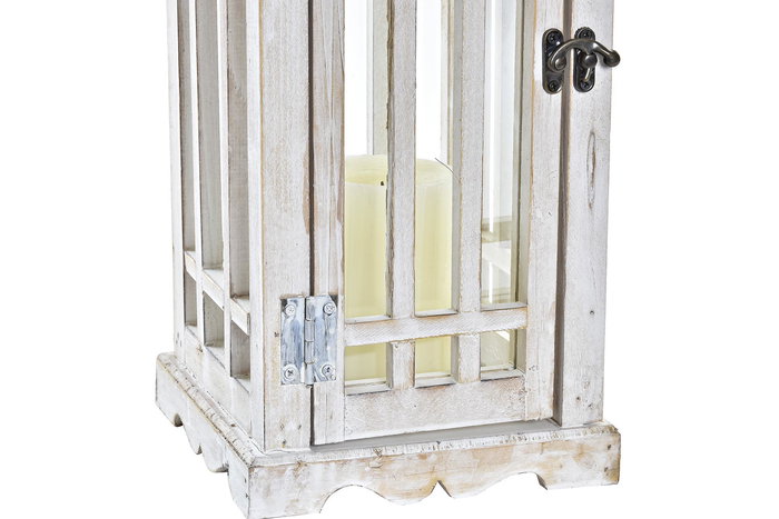 Farola Oriental DKD Home Decor Natural Plateado 24 x 70 x 24 cm Set de 2