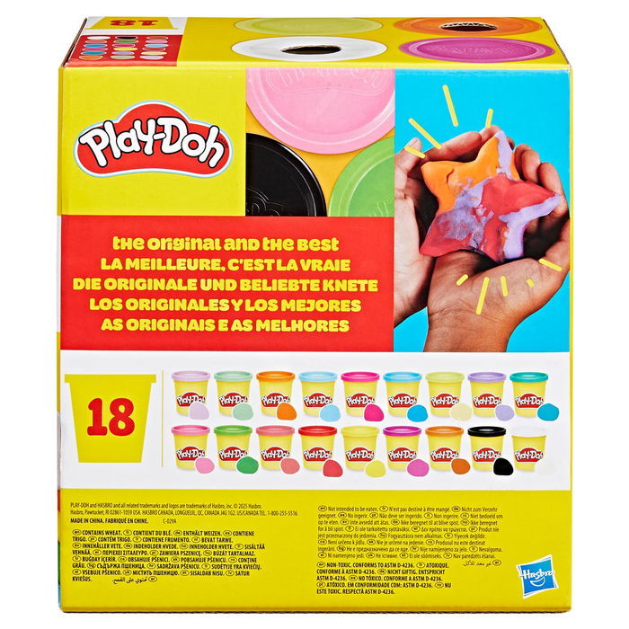 Play-Doh G0522 Pack de 18 Botes de Plastilina para Niños +2 Años