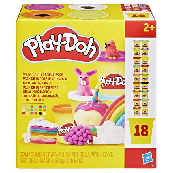 Play-Doh G0522 Pack de 18 Botes de Plastilina para Niños +2 Años