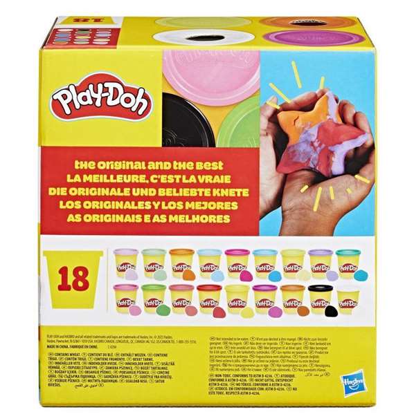 Play-Doh G0522 Pack de 18 Botes de Plastilina para Niños +2 Años