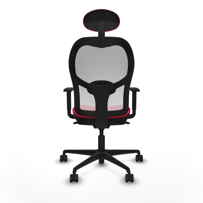 PIQUERAS Y CRESPO Silla de oficina Jorquera Roja con Malla Blanca
