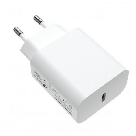 Leotec LECSPH20W1W Cargador de Pared USB Tipo-C, 20W Power Delivery 3.0, Blanco