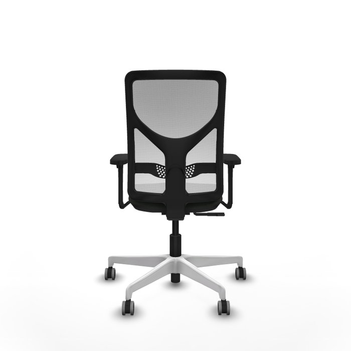 PIQUERAS Y CRESPO Silla de oficina Motilla con mecanismo Sincro, Negro y Blanco