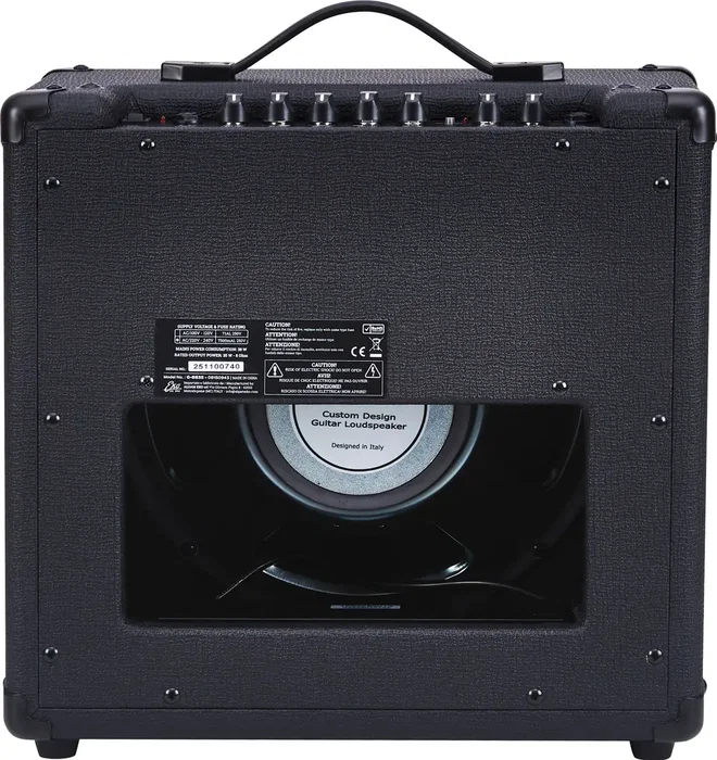 Eko G-BS35 Amplificador Combo para Guitarra Eléctrica, 35W, Altavoz 12", 2 Canales (Clean/Drive), Reverb, Negro
