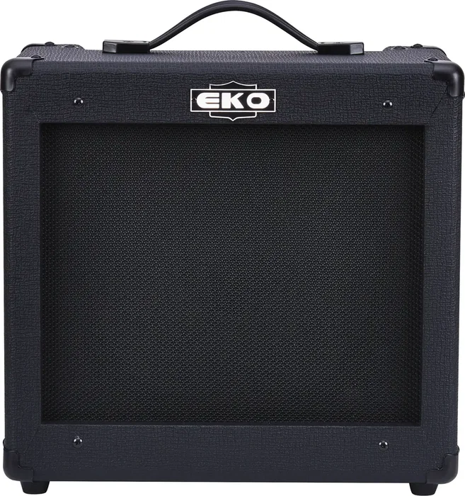Eko G-BS35 Amplificador Combo para Guitarra Eléctrica, 35W, Altavoz 12", 2 Canales (Clean/Drive), Reverb, Negro