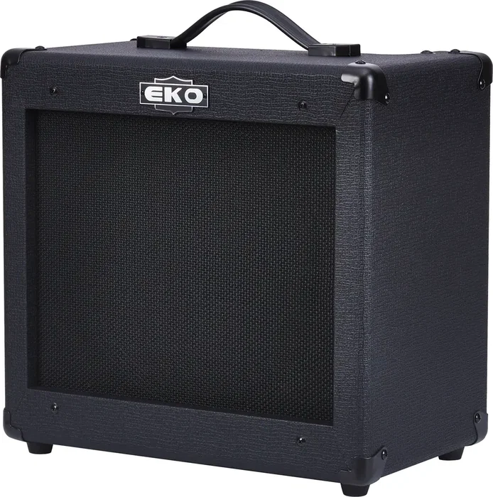 Eko G-BS35 Amplificador Combo para Guitarra Eléctrica, 35W, Altavoz 12", 2 Canales (Clean/Drive), Reverb, Negro