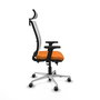 PIQUERAS Y CRESPO Silla de oficina Haches con mecanismo Sincro/Traslack Naranja y Blanco