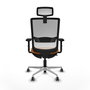 PIQUERAS Y CRESPO Silla de oficina Haches con mecanismo Sincro/Traslack Naranja y Blanco
