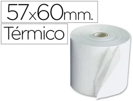Exacompta Rollo de Papel Térmico para Sumadora 57 mm x 60 mm, 55 g/m², Sin Bisfenol A, Certificado FSC
