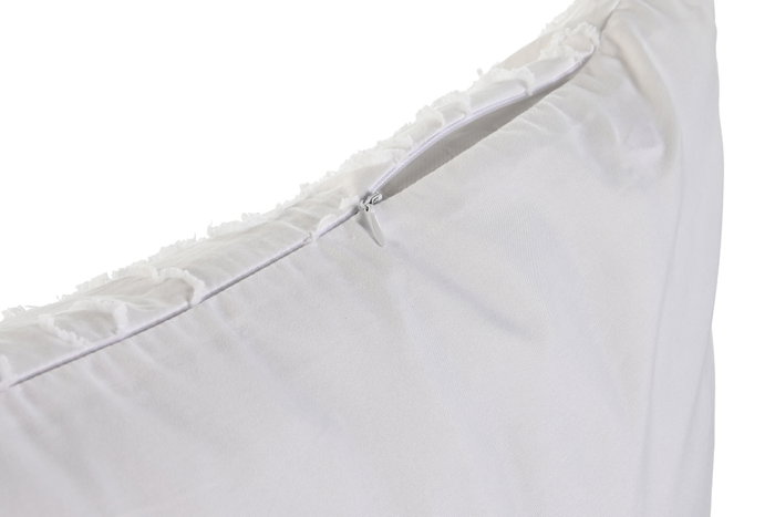 DKD Home Decor Cojín de Poliéster Blanco con Bordado