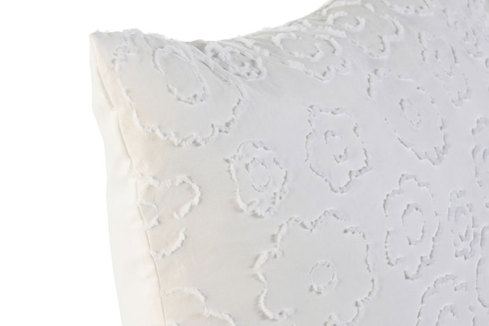DKD Home Decor Cojín de Poliéster Blanco con Bordado