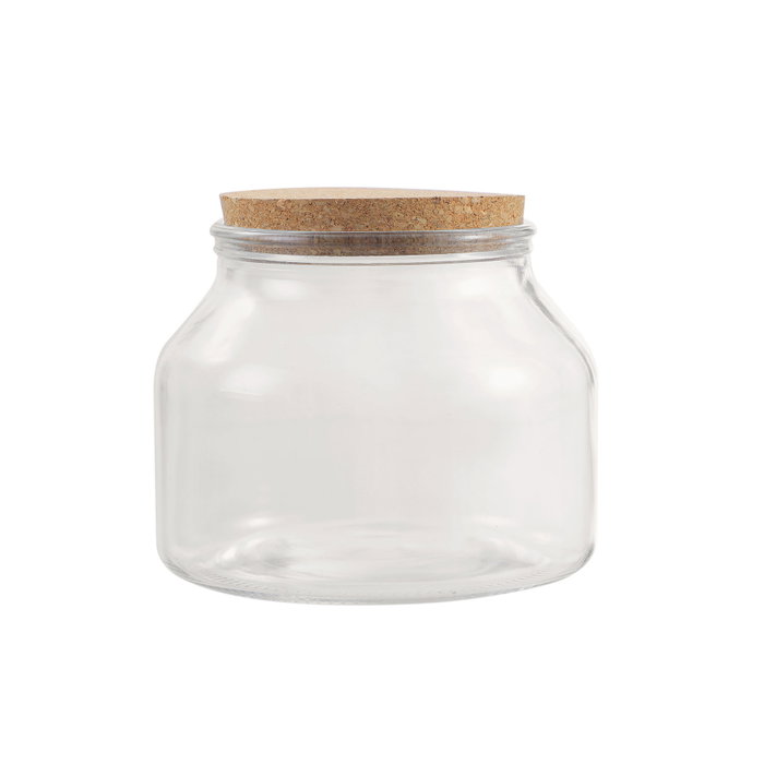 La Mediterranea Tarro de Vidrio con Tapón de Corcho 1600ml, Pack de 8 unidades La Mediterranea Tarro de Vidrio con Tapón de Corcho 1600ml, Pack de 8 unidades