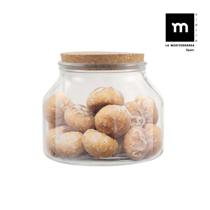 La Mediterranea Tarro de Vidrio con Tapón de Corcho 1600ml, Pack de 8 unidades La Mediterranea Tarro de Vidrio con Tapón de Corcho 1600ml, Pack de 8 unidades