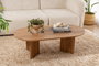 Nordure Mesa de Centro Oval 120cm Ancho x 60cm Alto x 40cm Fondo en MDF