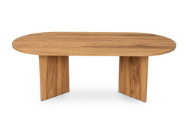 Nordure Mesa de Centro Oval 120cm Ancho x 60cm Alto x 40cm Fondo en MDF