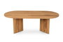 Nordure Mesa de Centro Oval 120cm Ancho x 60cm Alto x 40cm Fondo en MDF