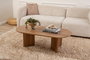 Nordure Mesa de Centro Oval 120cm Ancho x 60cm Alto x 40cm Fondo en MDF