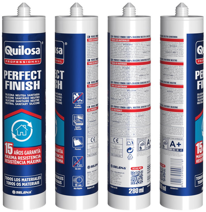 QUILOSA Silicona Neutra Sanitaria 15 Años Blanca 280 ml