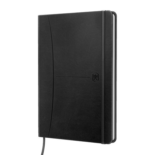 Oxford Cuaderno Signature 80H A5 Liso Negro con Cierre con Goma Oxford Cuaderno Signature 80H A5 Liso Negro con Cierre con Goma